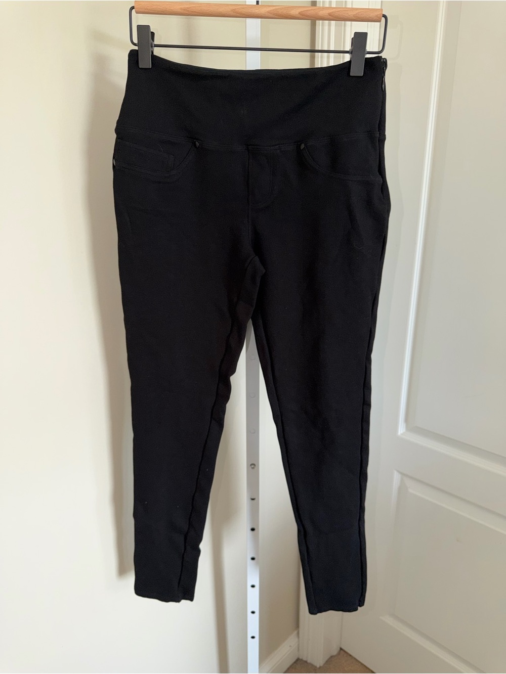 SPANX The Signature Ponte Super Skinny Pants Womens Medium Black Pull On Stretch